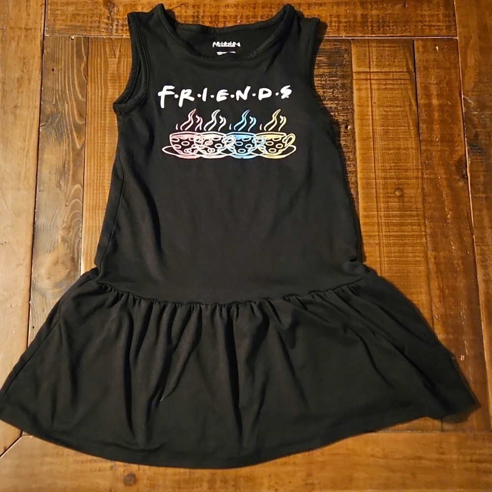 Friends Black Sleeveless t-shirt dress Girl 6X